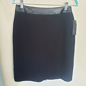 Black S.P.O. Mini Skirt With Vegan Leather Waistband